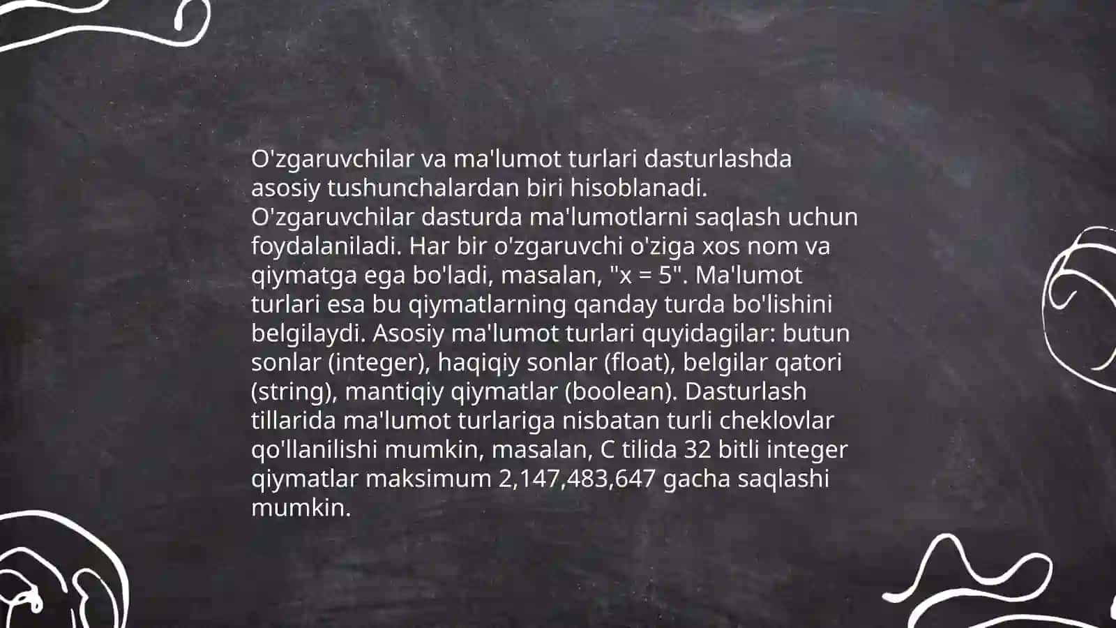 C++ dasturlash tiliga kirish 4