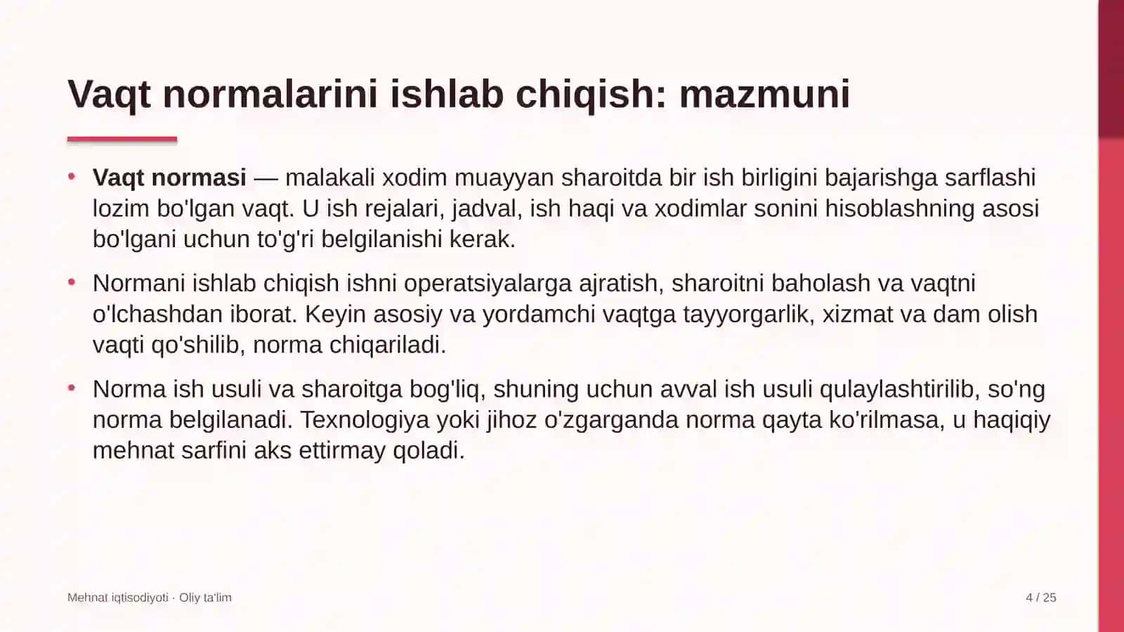 [Xususiy maktablarda vaqt normalarini ishlab chiqish] 4