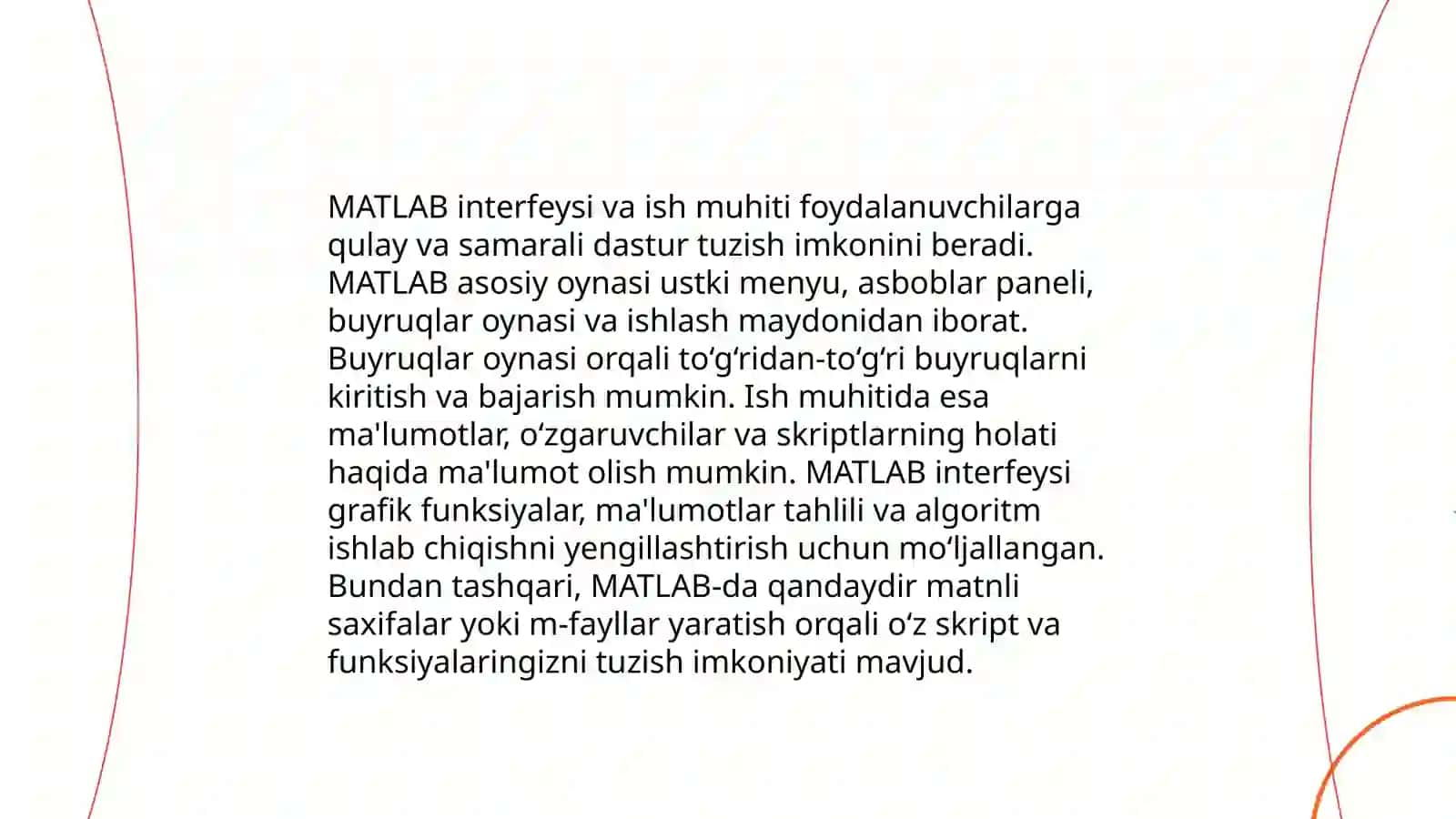 MATLAB dasturlash tiliga kirish 4