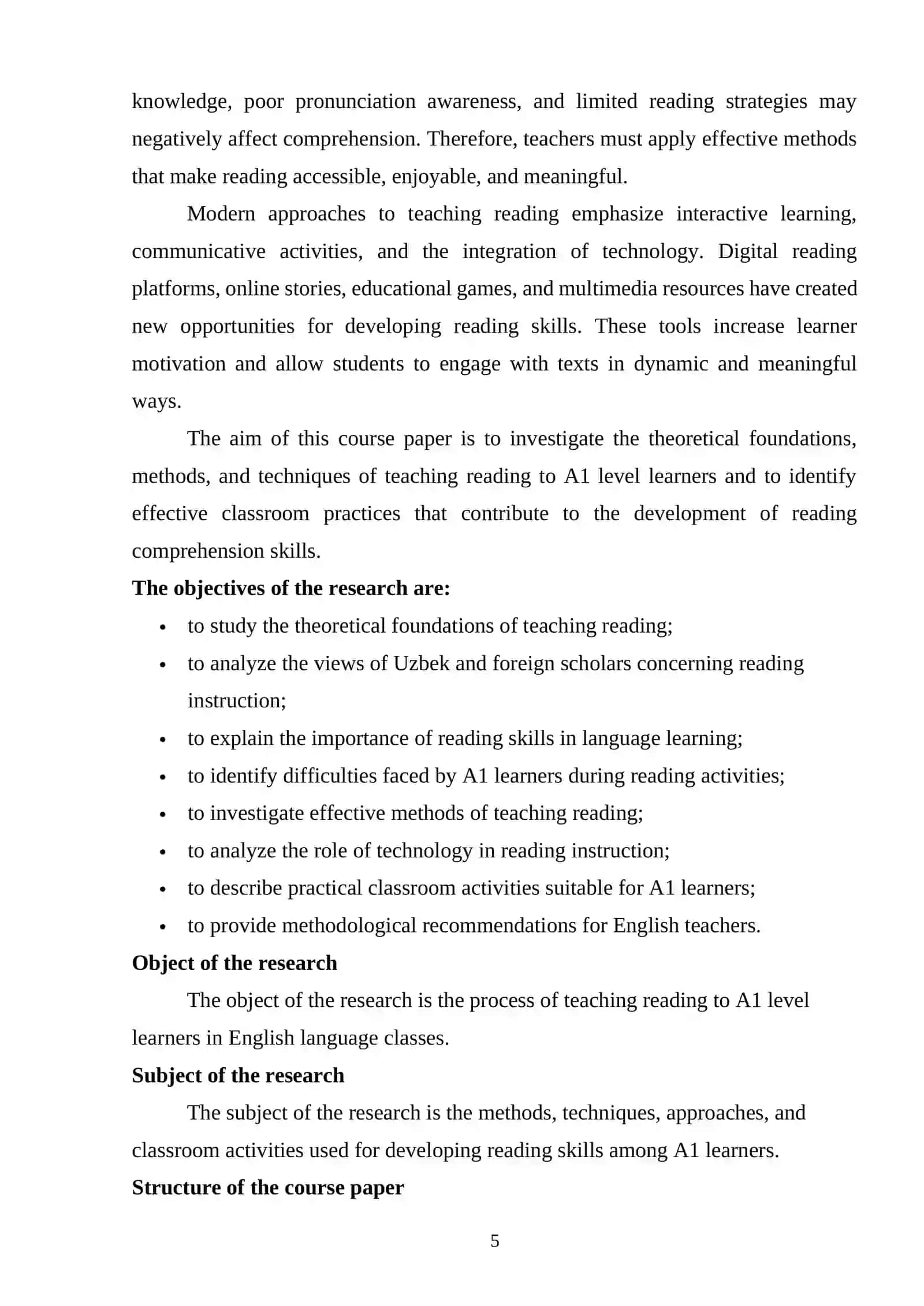 Teaching reading to A1 level learners 4
