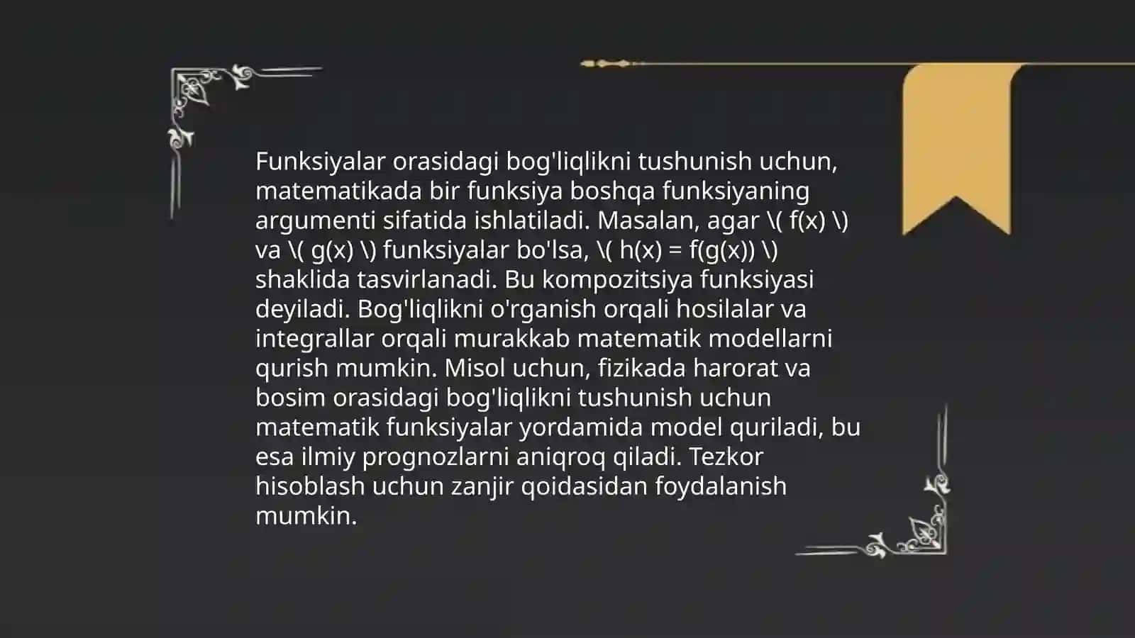 Logranj teoremasi tadbiqlari 4