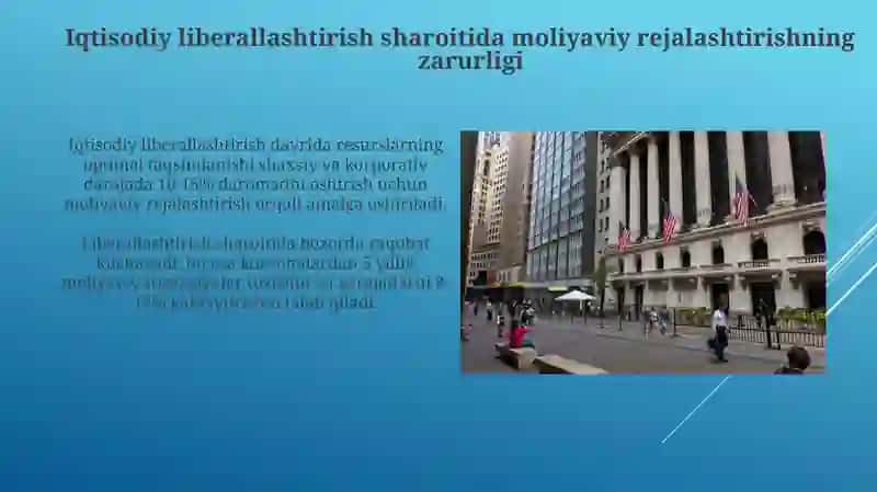 Iqtisodiy liberallashtirish sharoitida moliyaviy rejalashtirishning ahamiyati 4