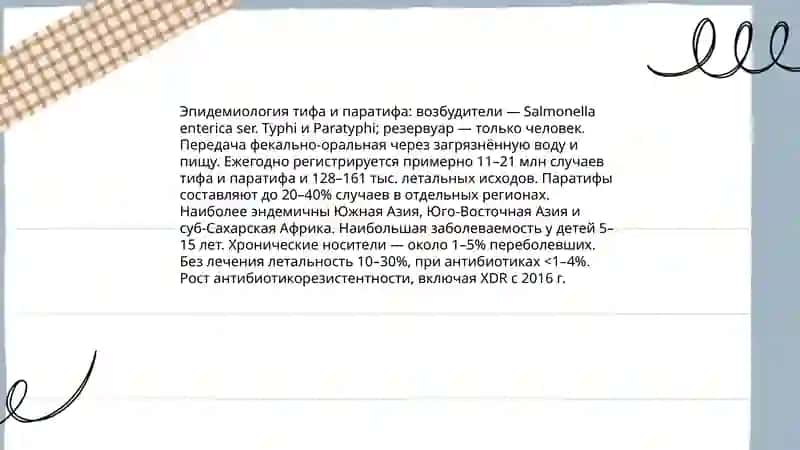 Тиф паратиф 4