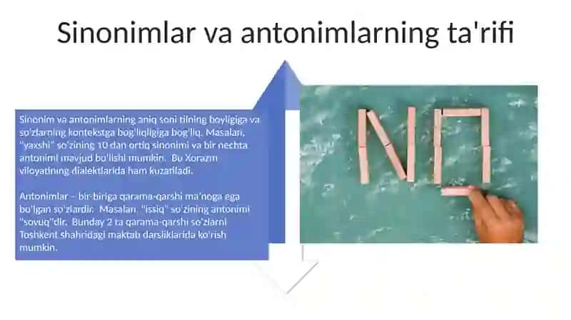 Sinonim va Antonimlarning Turlari 4