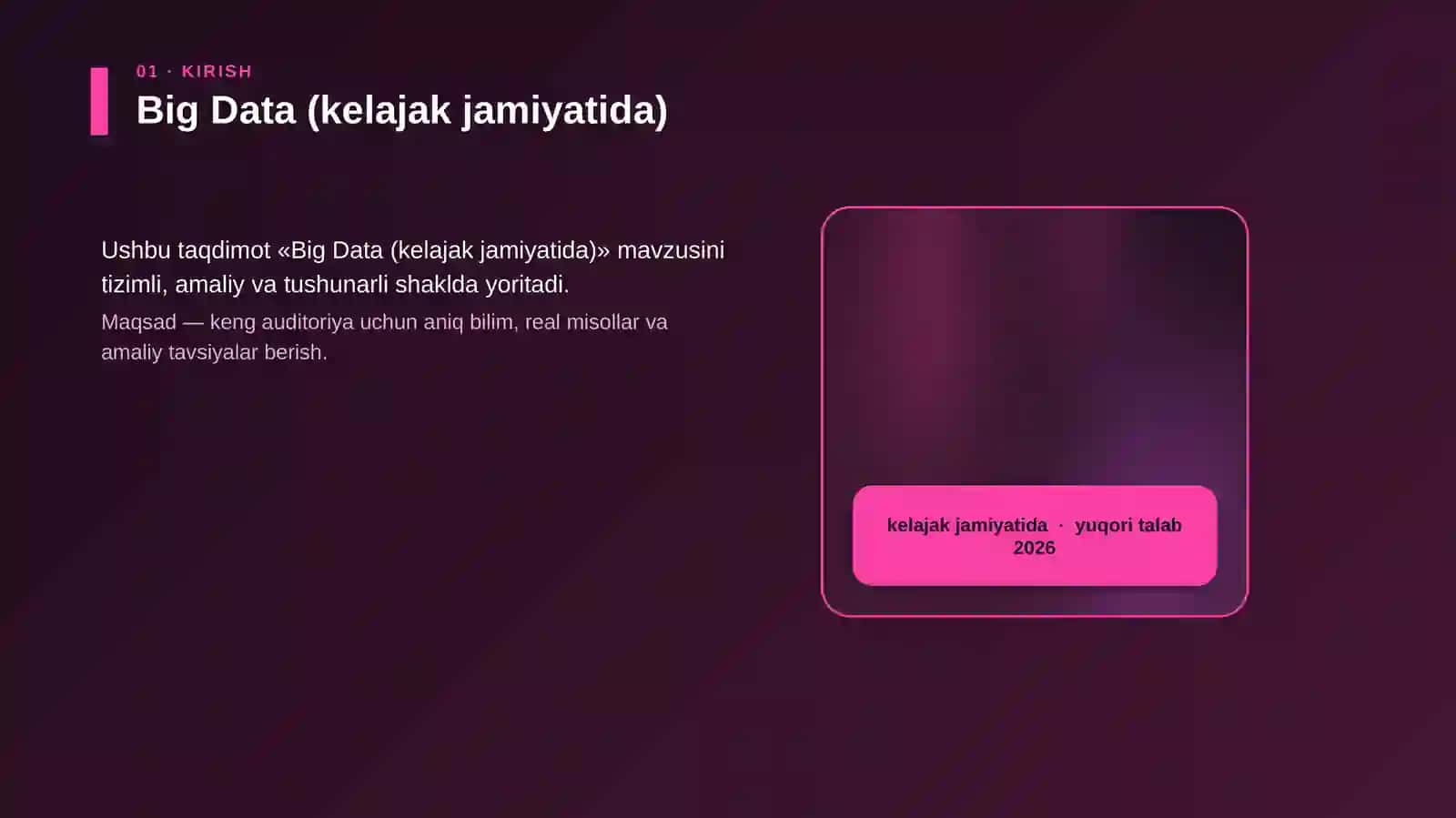 Big Data (kelajak jamiyatida) 4
