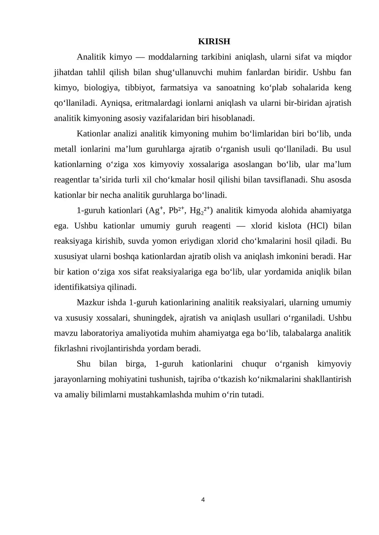 I guruh kationlarining analitik reaksiyalari 4
