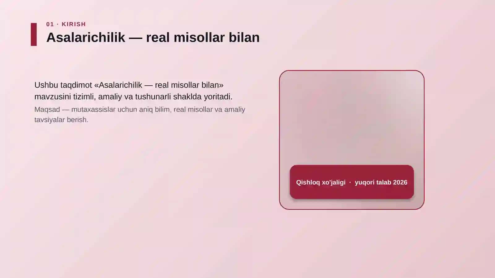 Asalarichilik — real misollar bilan 4
