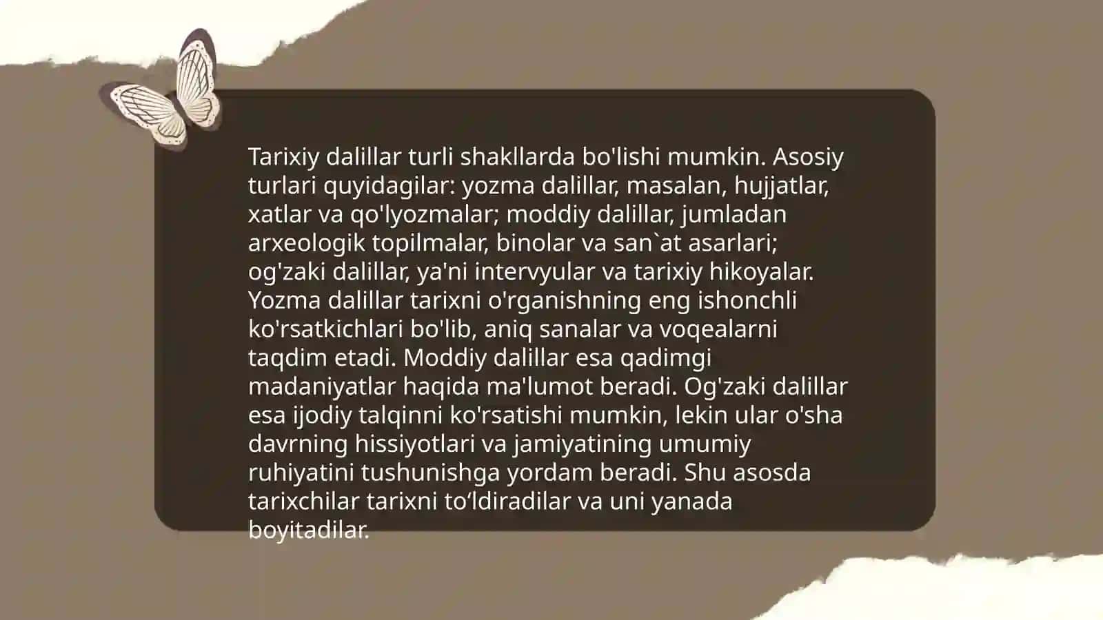Tarixiy dalil va uning interpretatsiyasi 4