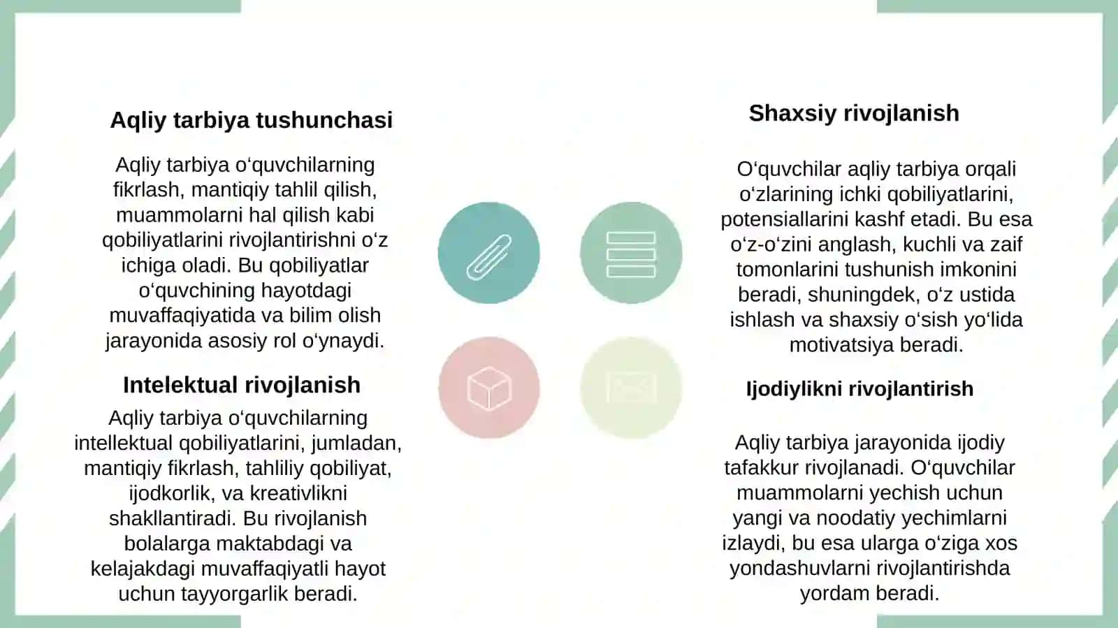 O'quvchilarning aqliy tarbiyasi 4