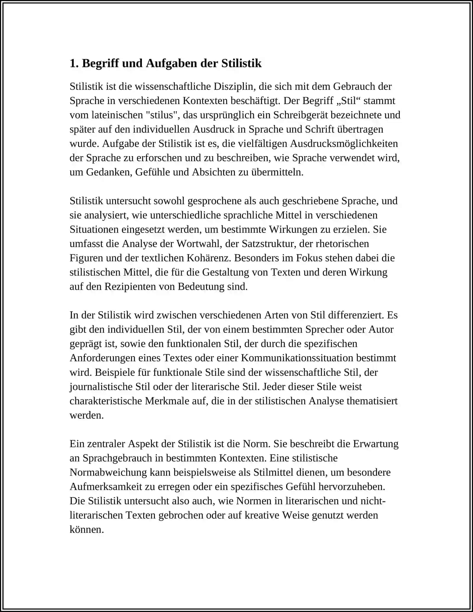GEGENSTAND DER STILISTIK 4