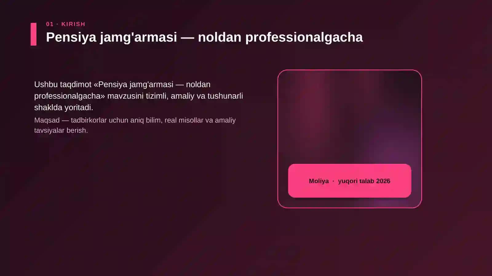 Pensiya jamg'armasi — noldan professionalgacha 4