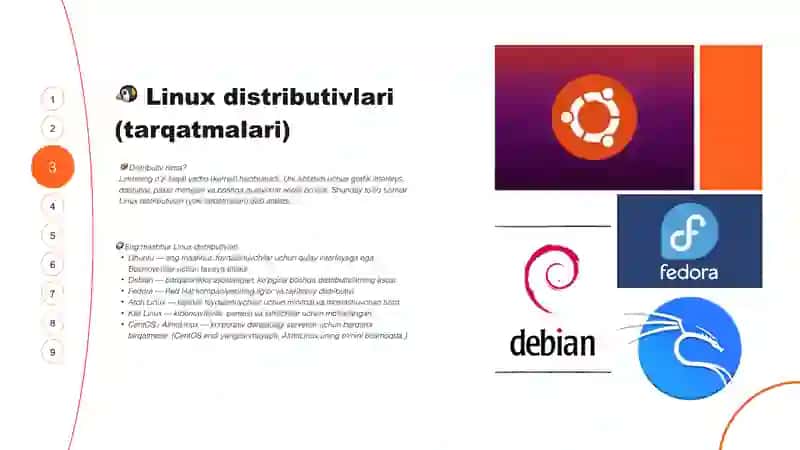 Linux operatsion tizimi va uning distributivlari 4