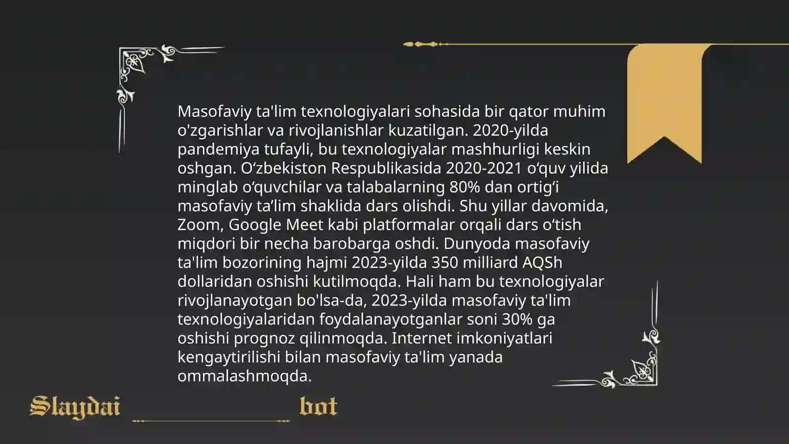 Masofaviy ta'limning tarixi 4