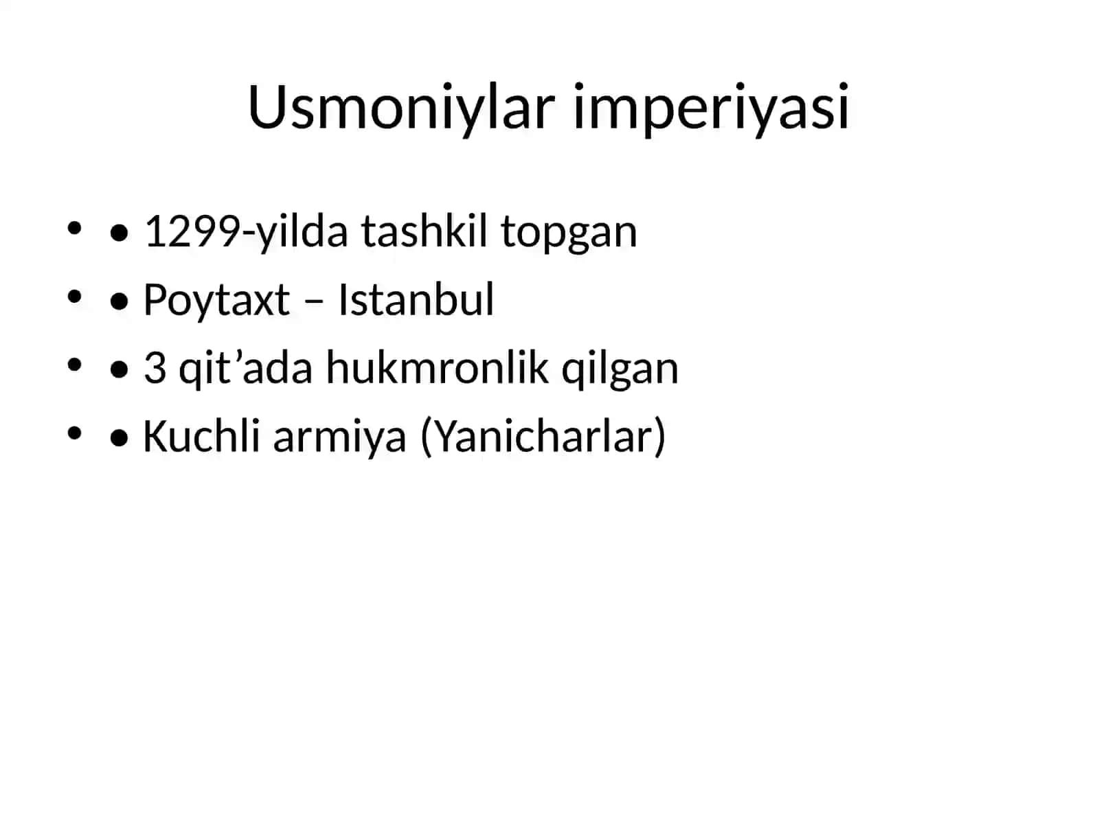 Buxoro xonligi va Usmoniylar imperiyasi taqqoslanishi 4