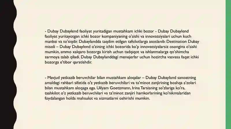 B.A.A davlatining iqtisodiy holati S.W.O.T. tahlili 4
