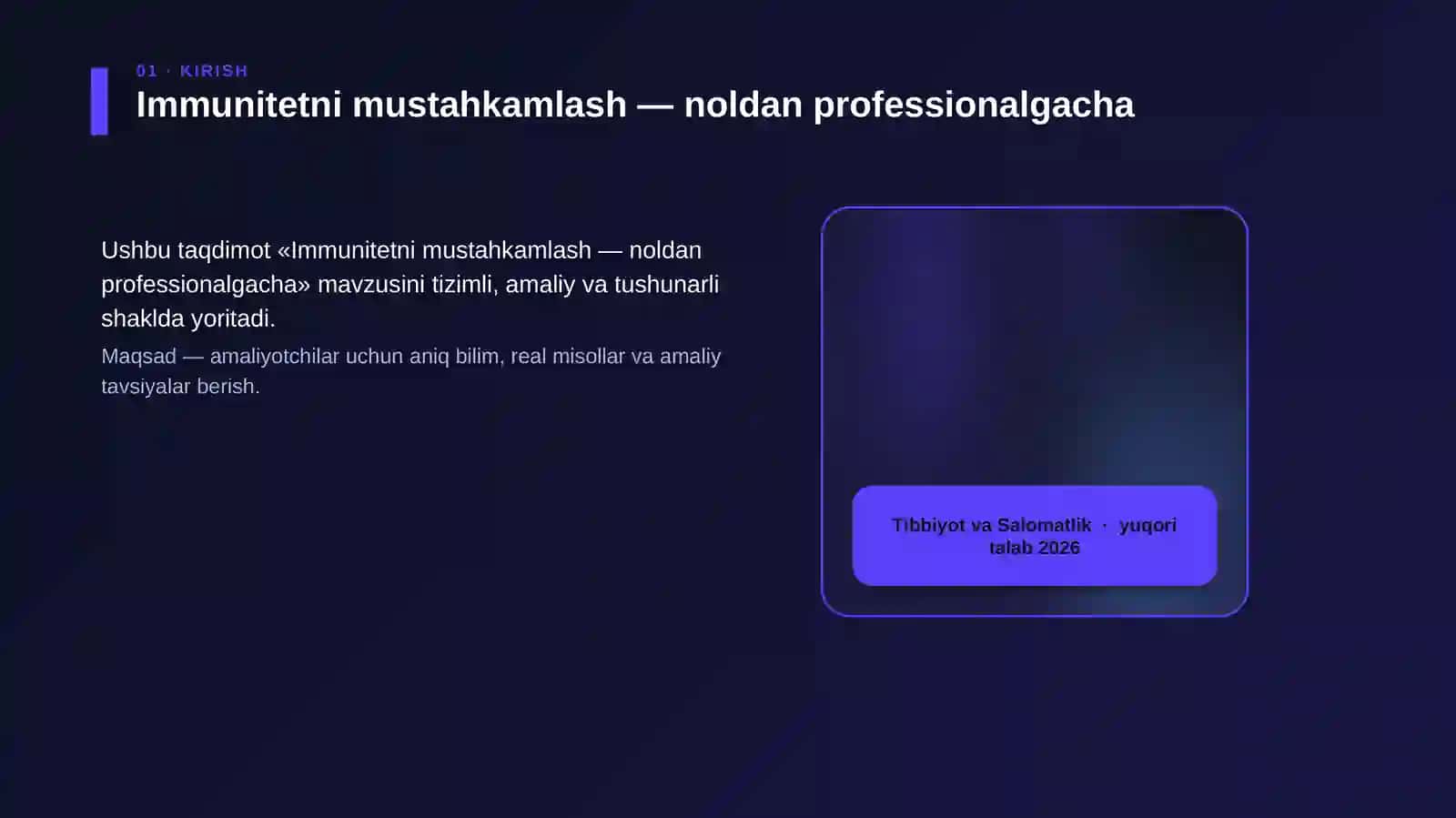 Immunitetni mustahkamlash — noldan professionalgacha 4