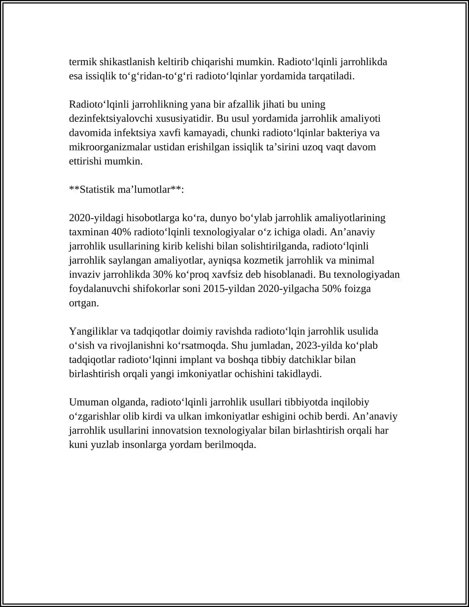 Radiotolqinli jarrohlik 4