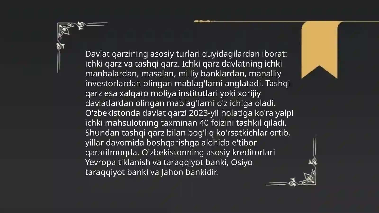 Davlat qarzi tushunchasi 4
