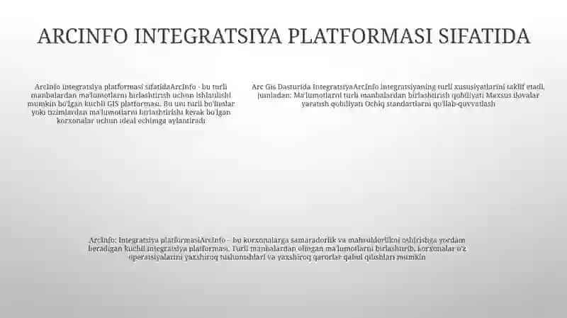 Arc Gis Dasturida Integratsiya 4