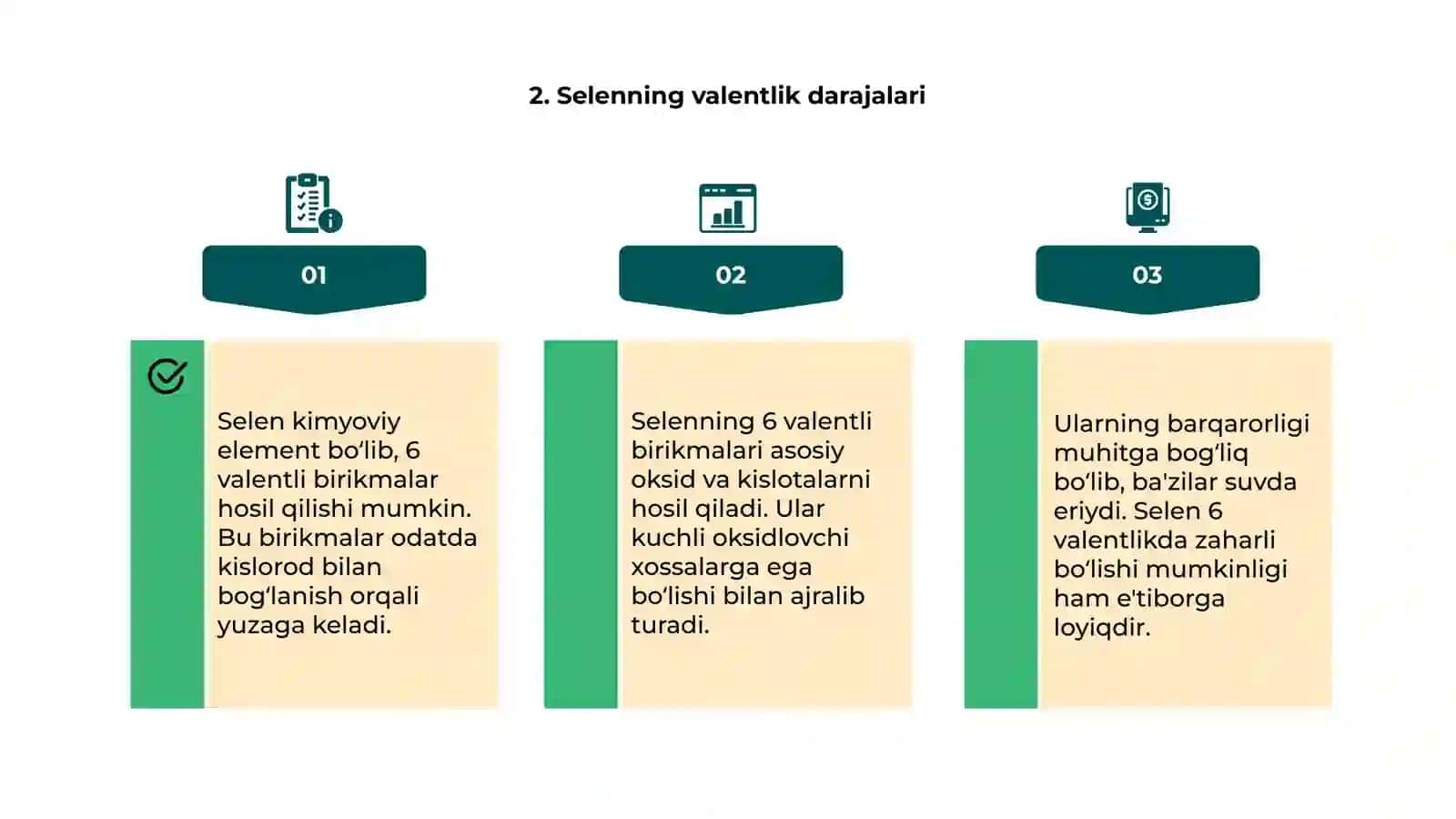 6 valentli selen birikmalari va ularning xossalari 4