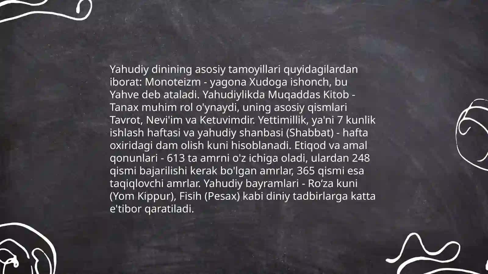Yahudiylik ta'limoti va muqaddas kitobi 4
