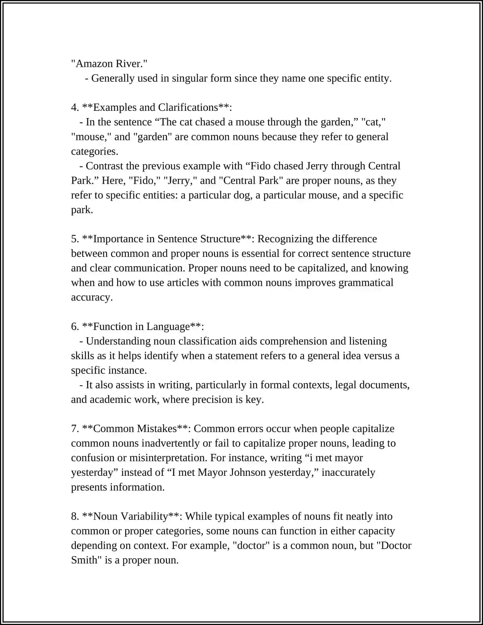 COMMON AND PROPER NOUNS 4