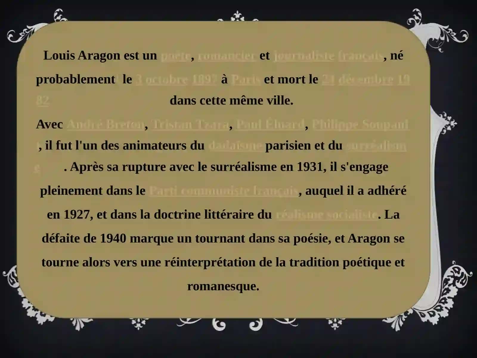 Sûr Louis Aragon biographie 4
