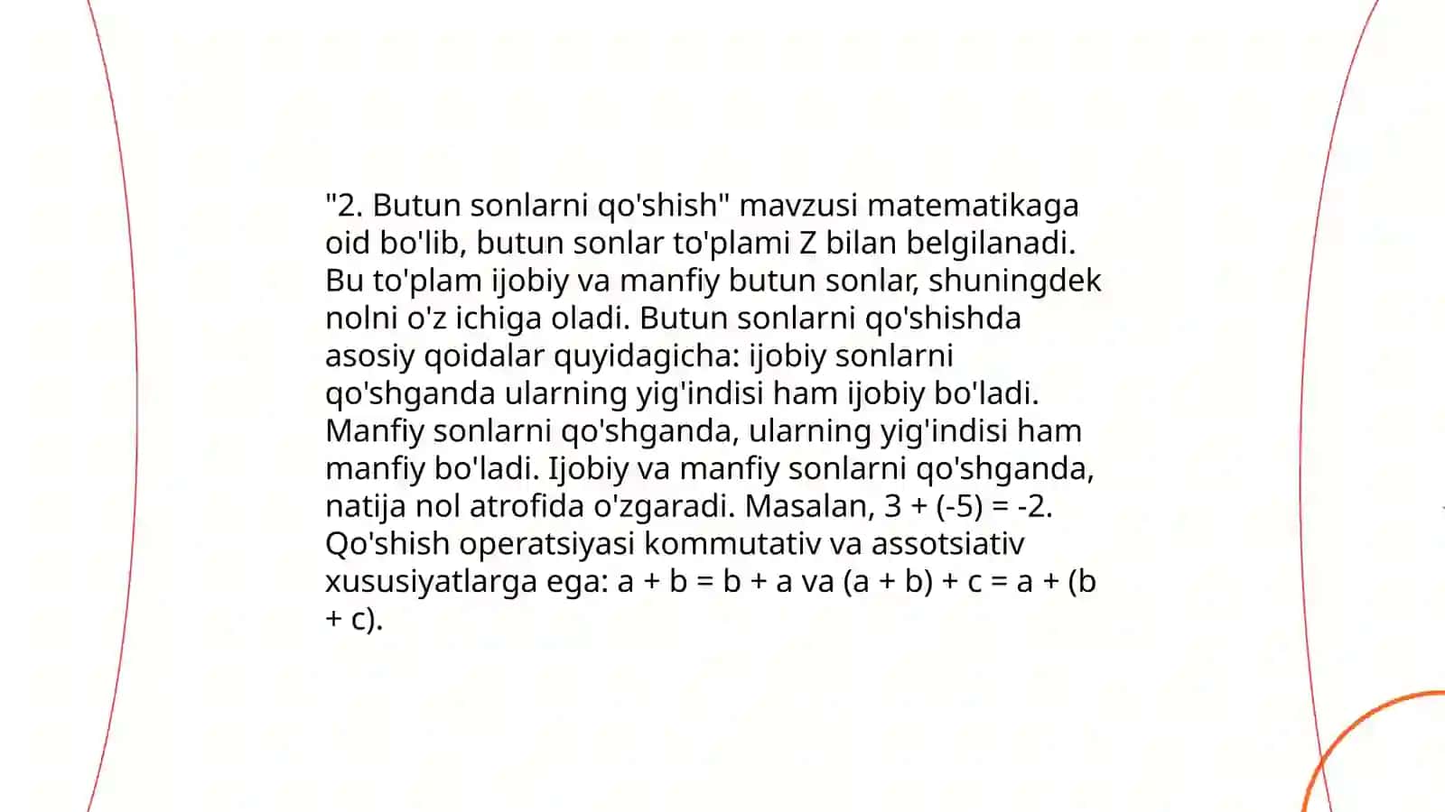 Qoʼshish qonunlari 4