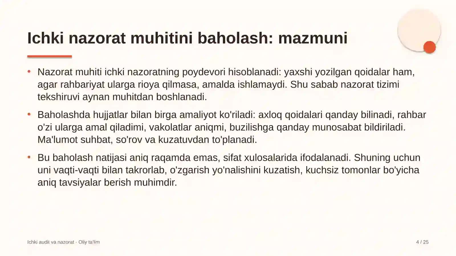 yuridik maslahatxonalarda ichki nazorat muhitini baholash 9784 4