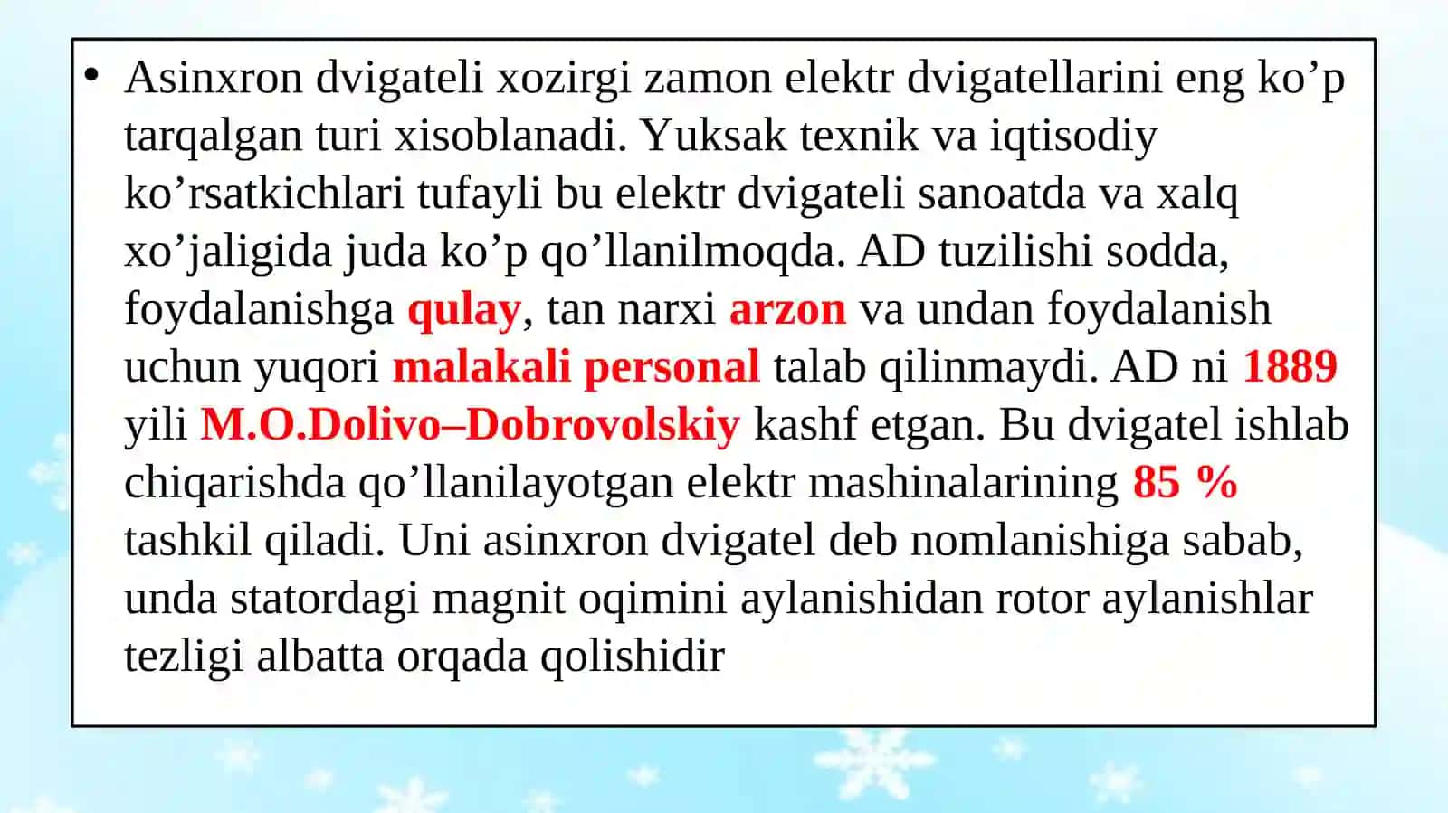 Asinxron mashinalarning turlari, tuzilishi va ishlash prinspi 4