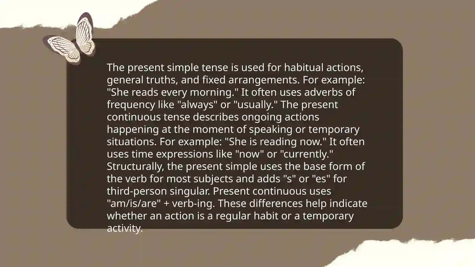 Present Tenses 4