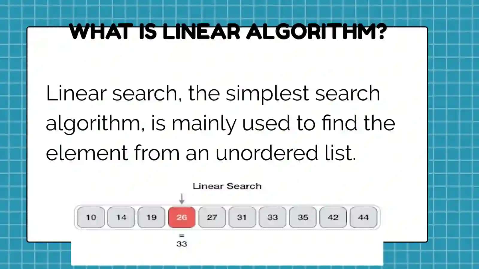 LINEAR ALGORITHM 4