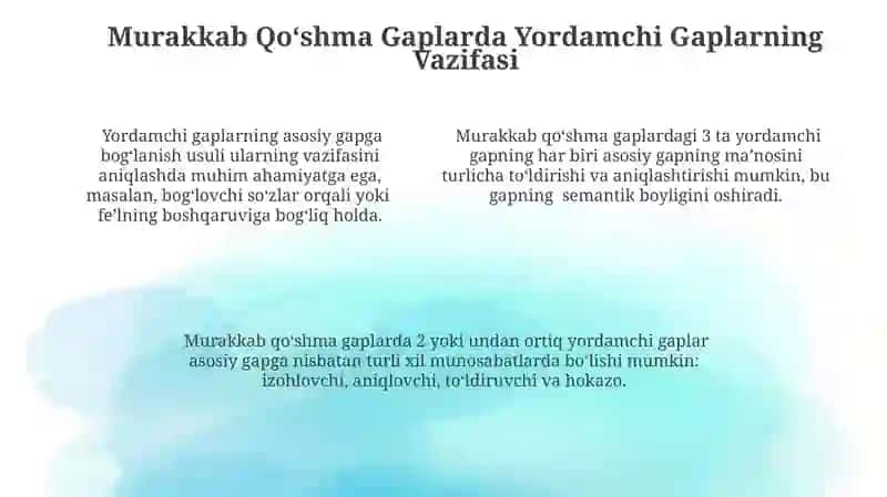 Murakkab Qo‘shma Gaplar 4