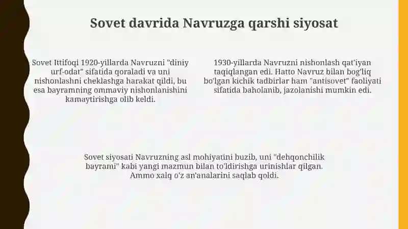 Navruz: Tarix, Ta'qiqlar va Tiklanish 4