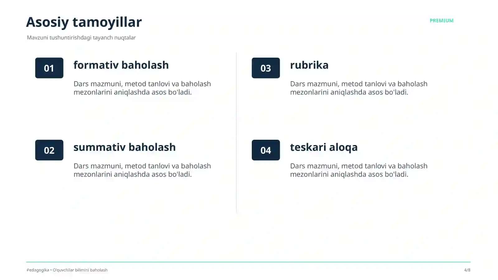 O'quvchilar bilimini baholash 4