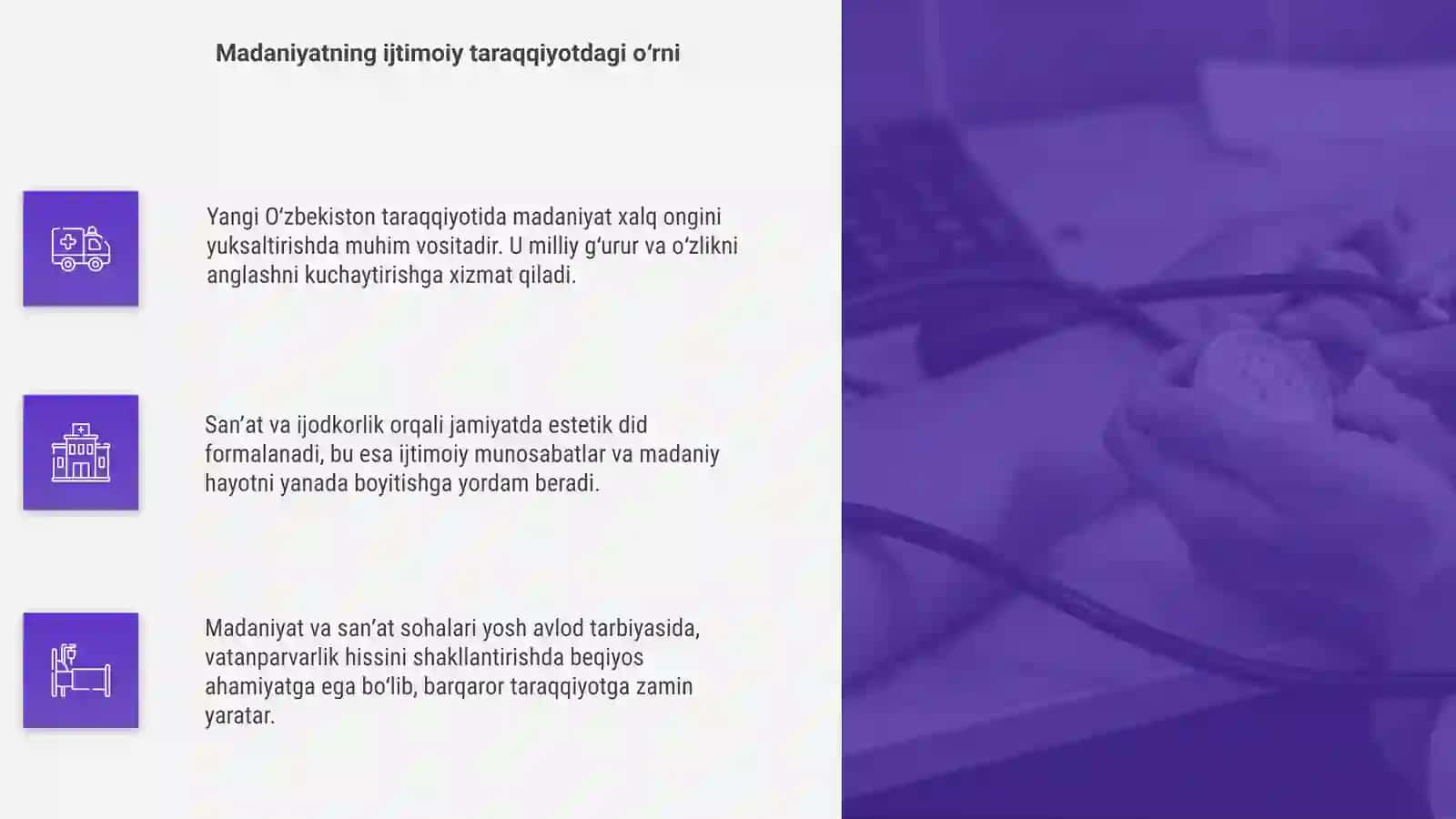 Yangi Oʻzbekiston taraqqiyotida madaniyat va sanʼatning oʻrni 4