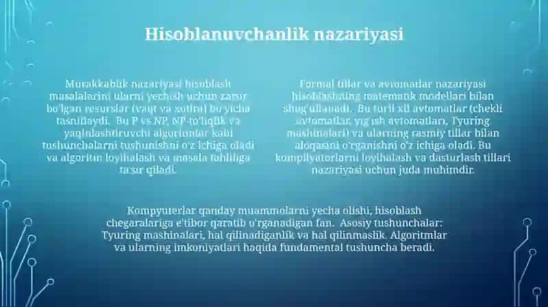 Informatikaning nazariy asoslari 4