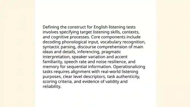 Listening assessment 4