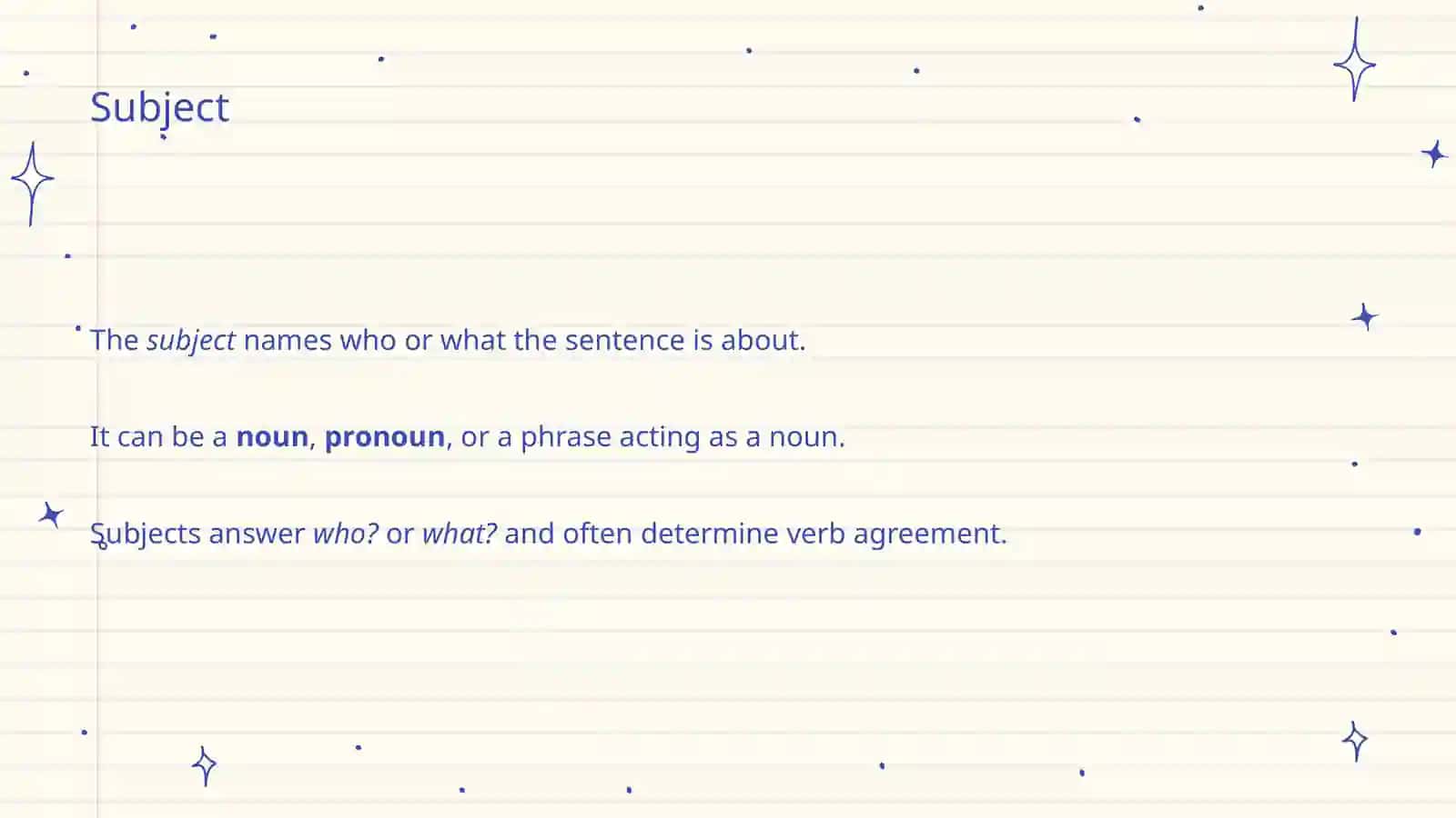 Sentence Parts 4