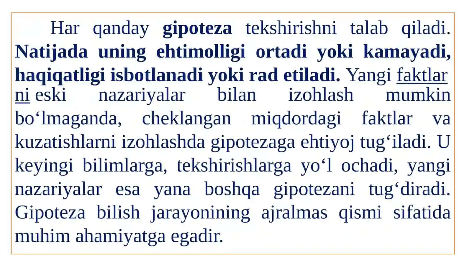 Gipotezalar vaularni tekshirish 4