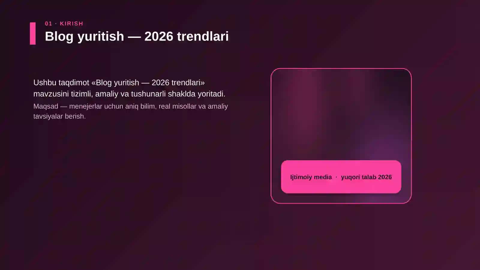 Blog yuritish — 2026 trendlari 4