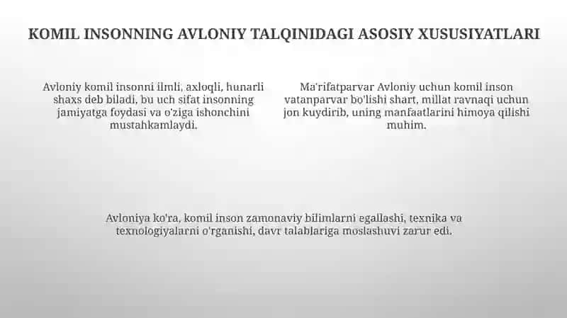 Abdulla Avloniyning komil inson haqidagi qarashlari mavzusida esse tayyorlash 4