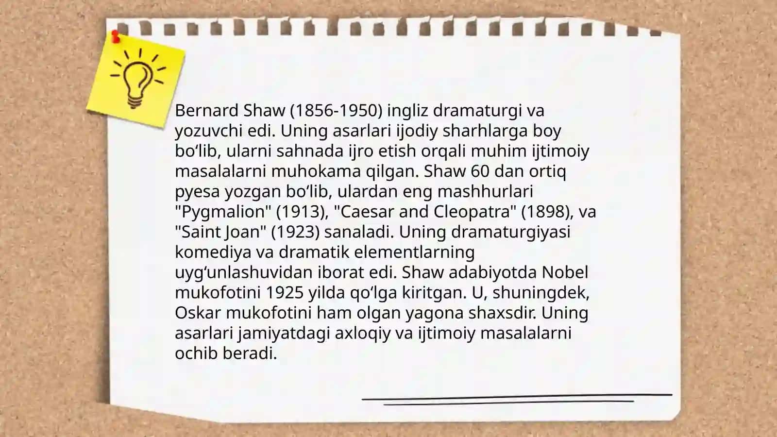 Bernard Shou dramaturgiyasi 4