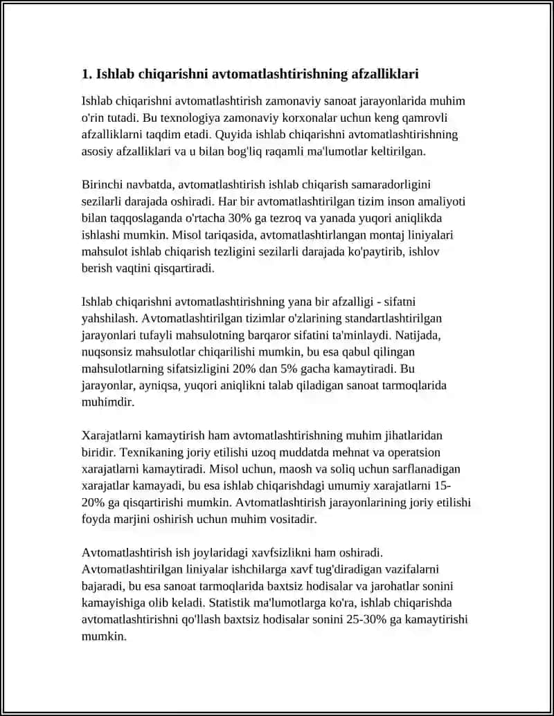 KON ISHLAB CHIQARISHDA AVTOMATIZATSIYA VA RAQAMLI TEXNOLOGIYA 4