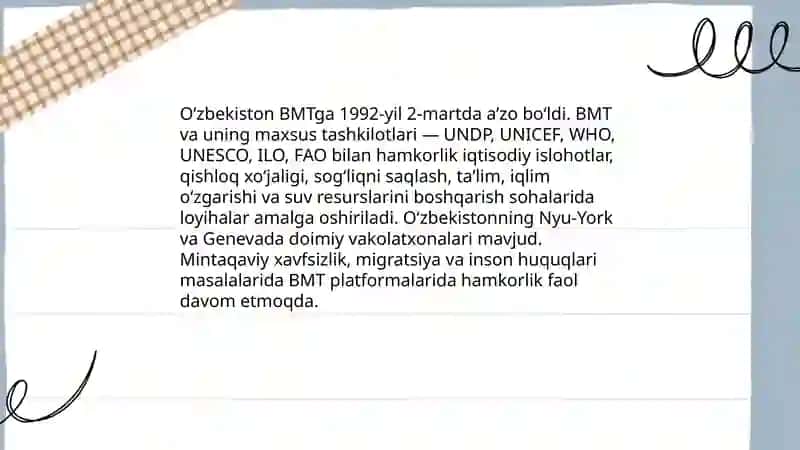 Oʻzbekiston va jahon hamjamiyati 4