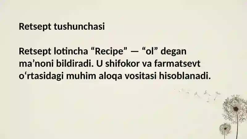 Retsept tarixi 4
