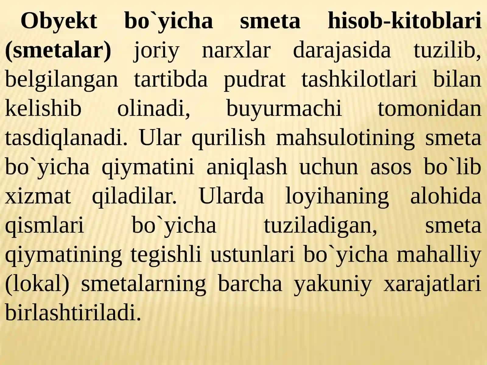 Ob’ektning smeta hisob- kitoblari 4