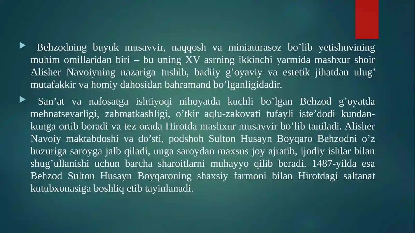 Kamoliddin Behzodi ijodi va portretlari 4