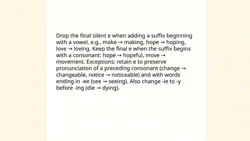 Spelling rules and Exceptions 4