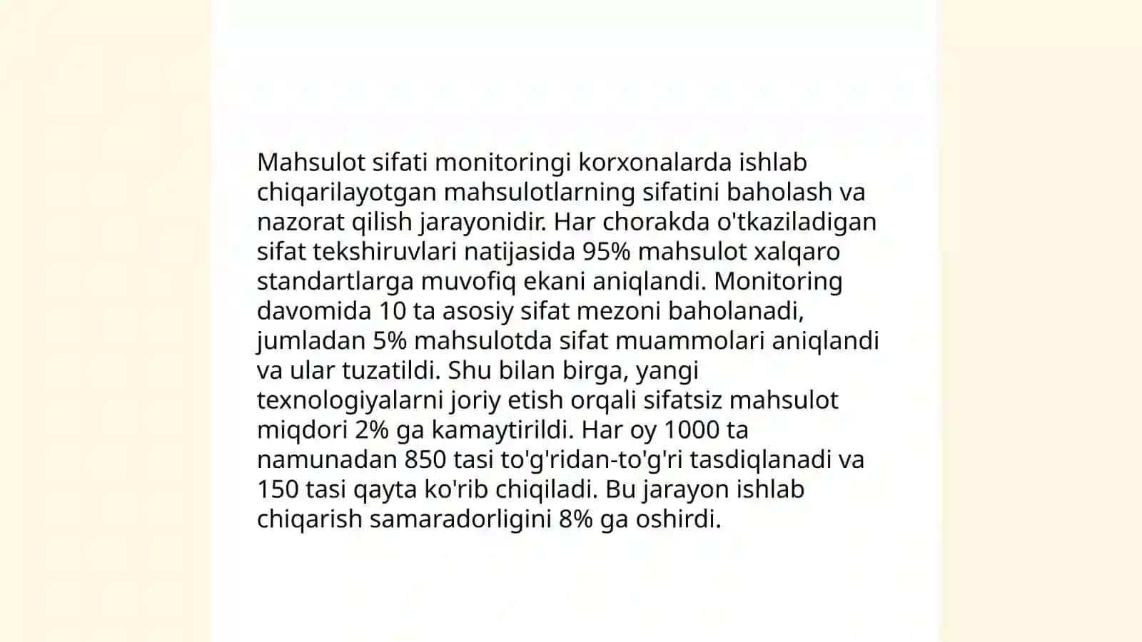 Sifat nazorati jarayonlari 4